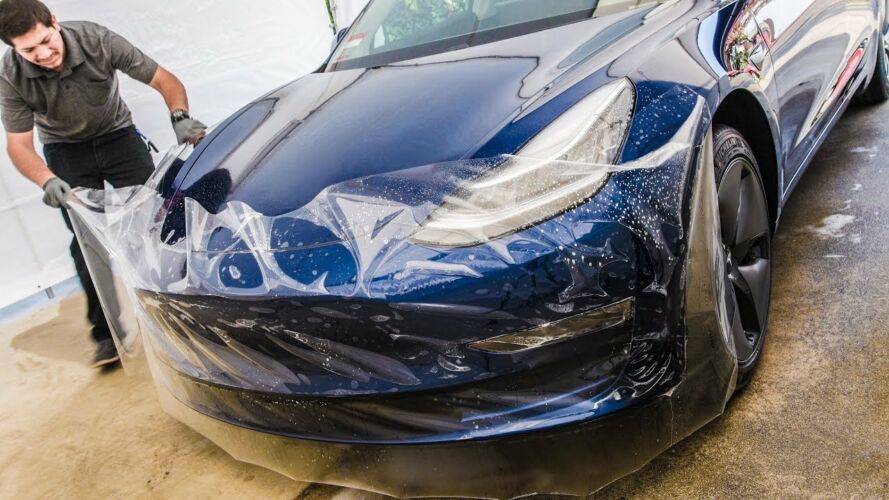 tesla paint protection film ppf clear bra